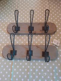 SET 2 APPENDINI  LEGNO METALLO
