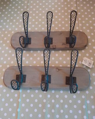 SET 2 APPENDINI  LEGNO METALLO