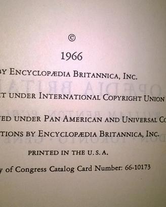 enciclopedia Britannica edizione 1966
