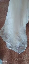 abito da sposa a sirena in pizzo . taglia 48