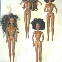 Lotto 4 Barbie afro anni 80-90 Mattel