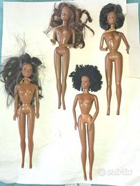 Lotto 4 Barbie afro anni 80-90 Mattel