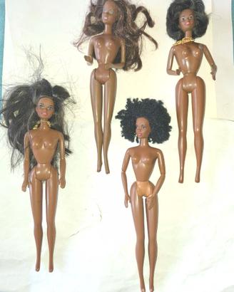 Lotto 4 Barbie afro anni 80-90 Mattel