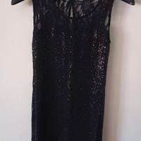 Abito corto paillettes e pizzo