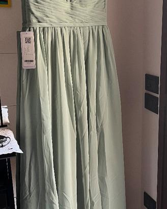 Abito lungo color matcha