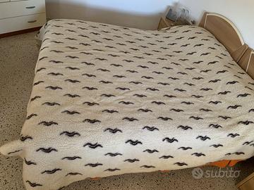 Coperta in lana merinos double face nuovissima !