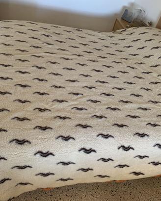 Coperta in lana merinos double face nuovissima !