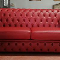 Chesterfield divano 2 posti max in pelle cardinale