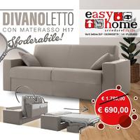 * DIVANO LETTO* FACILE APERTURA CON MATERASSO H 17