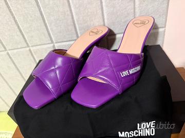 Ciabatte con tacco Love Moschino