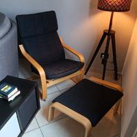 Poltrona + poggiapiedi Ikea Poang
