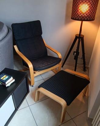 Poltrona + poggiapiedi Ikea Poang
