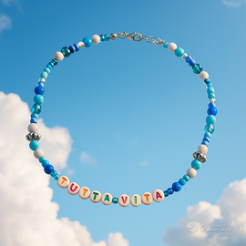 Collanina di perline personalizzata "TUTTA VITA"