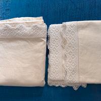 LENZUOLA MATRIMONIALI IN LINO CON PIZZO