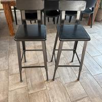 Coppia di sgabelli  in metallo industrial vintage
