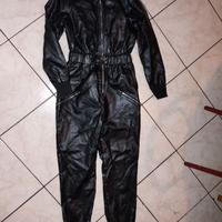 Salopette donna nr 40 ecopelle vintage