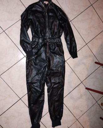 Salopette donna nr 40 ecopelle vintage