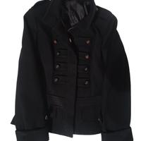 Giacca Militare Peperosa - 80% Lana - Nero - T.42