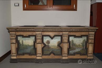 Cassapanca vintage dipinta a mano 