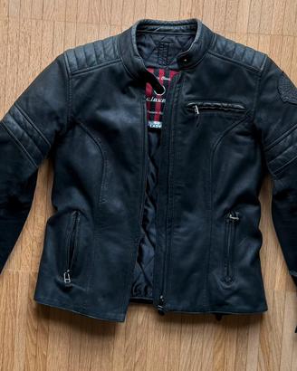 Giacca moto donna in pelle Clover