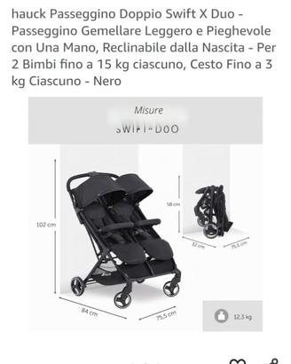 150 €- Passeggino gemellare