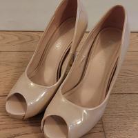 Décolleté numero 38 open toe rosa nude