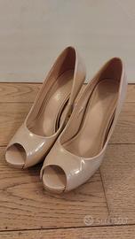 Décolleté numero 38 open toe rosa nude