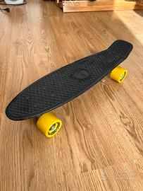 Ridge 22'' Skateboard mini cruiser nero/giallo