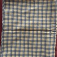 Tovaglia vintage metà ‘900  a quadri blu e beige