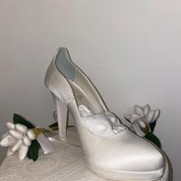 Scarpe da sposa in raso. N.36