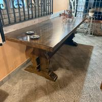 Stupendo tavolo con panca in massello