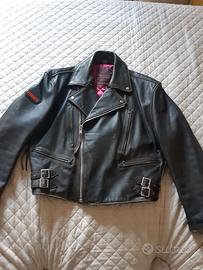 Giubbotto pelle nero uomo Lewis Leather taglia XL