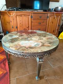 Elegante Tavolino da Soggiorno in Pietra Onice 