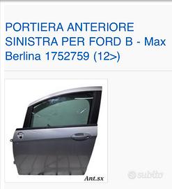 Portiera Anteriore Sinistra B-Max Berlina
