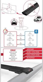 Barre portatutto nero alluminio portapacchi