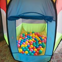 Tenda gioco colorata con palline