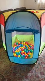 Tenda gioco colorata con palline