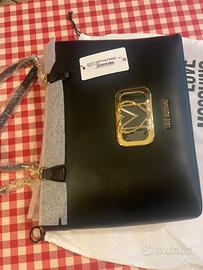 Borsa spalla nero love moschino shopping tote