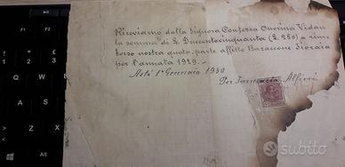 Ricevuta Marca da bollo 50 cent