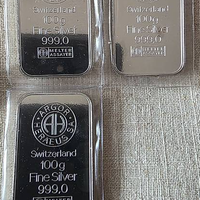 3 Lingotti Argento 100g - Argor-Heraeus - Purezza