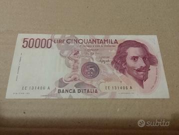 Banconota Bernini doppia EE rara. 