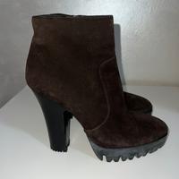 STIVALI DA DONNA MIU MIU MARRONE SCAMOSCIATO