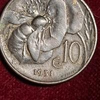VITTORIO EMANUELE III 10 CENTESIMI 1931 APE RAME 
