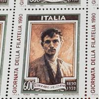 50 Francobolli  Autoritratto Corrado Mezzana
