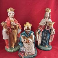 Presepe serie completa 3 Re Magi Cartapesta