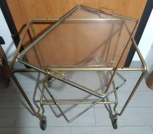 Carrello portavivande ottone