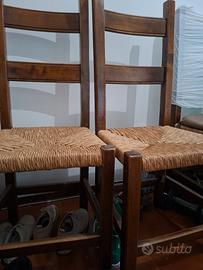 sedie impagliate in legno