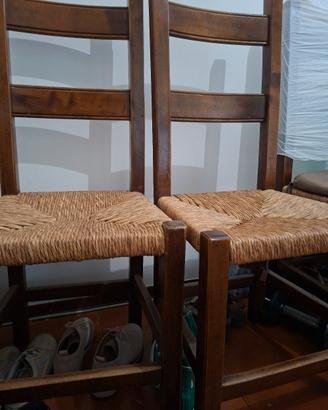 sedie impagliate in legno