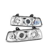 FARI BMW E36 90-99 ANGEL EYES CCFL FONDO CROMATO