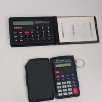 Lotto 2 calcolatrici tascabili con custodia